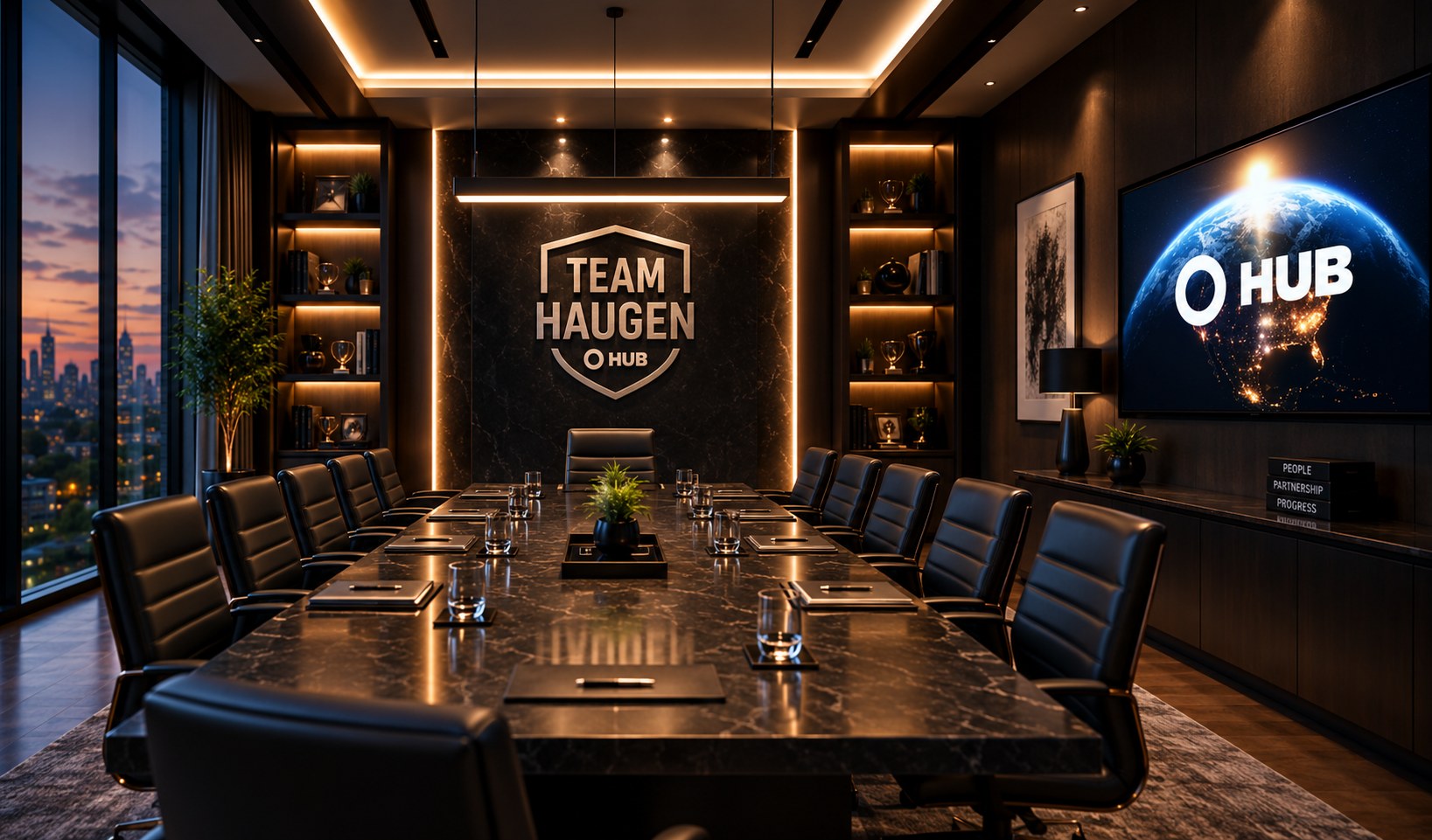 The Team Haugen boardroom at HUB International Northwest